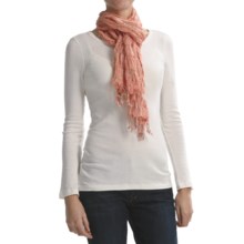 Asian Eye Cascade Viscose Scarf (For Women) in Peach - Closeouts