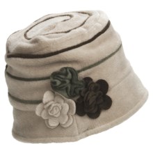 Asian Eye Connie Swirl Cap - Floral Applique (For Women) in Stone - Closeouts