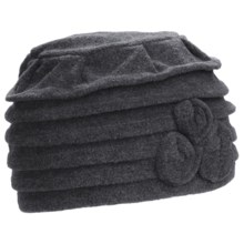 Asian Eye Erin Cabbage Rose Cap - Fleece (For Women) in Grey - Closeouts
