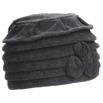 Asian Eye Erin Cabbage Rose Cap - Fleece (For Women) in Grey