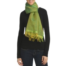 Asian Eye Fairweather Scarf - Linen-Cotton-Silk (For Women) in Green - Closeouts