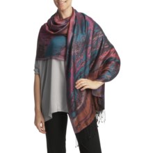 Asian Eye Floating World Shawl - Silk (For Women) in Purple/Blue - Closeouts