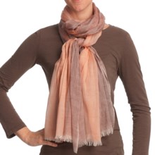 Asian Eye Gossamer Scarf - Lightweight, Wool (For Women) in Peach - Closeouts