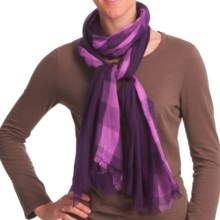 Asian Eye Gossamer Scarf - Lightweight, Wool (For Women) in Purple - Closeouts