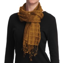 Asian Eye Grace Scarf - Lightweight, Wool (For Women) in Mustard - Closeouts