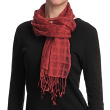 Asian Eye Grace Scarf - Lightweight, Wool (For Women) in Red - Closeouts