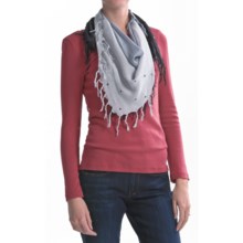 Asian Eye Hipster Ombre Scarf - Rivet Trimmed (For Women) in Grey - Closeouts