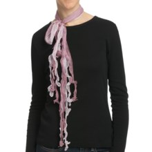 Asian Eye Hula Girl Layered Scarf - Sheer in Mulberry - Closeouts