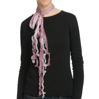Asian Eye Hula Girl Layered Scarf - Sheer in Mulberry