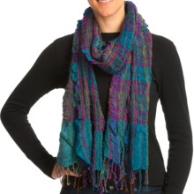 Asian Eye Juicy Fruit Scarf - Textured Wool (For Women) in Turquoise - Closeouts