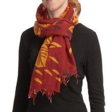 Asian Eye Kauai Scarf - Boiled Wool (For Women) in Red/Gold Multi - Closeouts