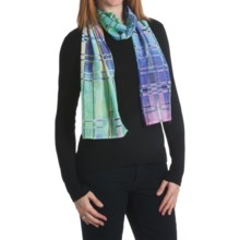 Asian Eye Meteor Scarf - Cotton-Silk (For Women) in Pastels - Closeouts