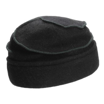 Asian Eye Mia Contrast Swirl Cap - Wool (For Women) in Black