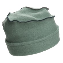 Asian Eye Mia Contrast Swirl Cap - Wool (For Women) in Jade - Closeouts