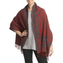 Asian Eye Natasha Wool Wrap (For Women) in Red/Teal - Closeouts