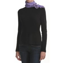 Asian Eye Ole Pompom Scarf - Cotton (For Women) in Violet - Closeouts