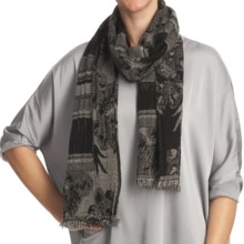 Asian Eye Rodeo Wool Scarf (For Women) in Black - Closeouts