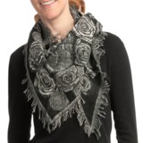 Asian Eye Rosa Triangle Scarf - Boiled Wool (For Women)