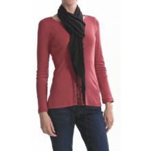Asian Eye Sofia Scarf - Soft Cotton Jersey (For Women) in Black - Closeouts