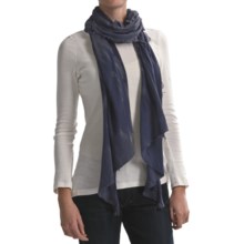 Asian Eye Soft Jersey Rag Cotton Scarf (For Women) in Blue - Closeouts