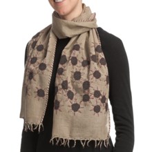 Asian Eye Sunny Scarf - Lightweight Wool (For Women) in Taupe Multi - Closeouts