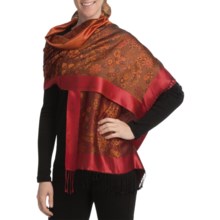 Asian Eye Supersilk Scarf (For Women) in Masala Orange - Closeouts