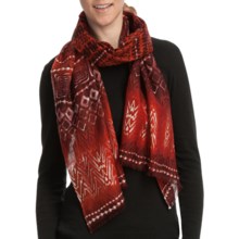 Asian Eye Tatu Scarf - Light Wool (For Women) in Red Multi - Closeouts