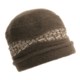 Asian Eye Tweedy Wool Cap - Herringbone Trim (For Women)