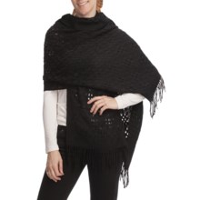Asian Eye Zephyr Shawl - Wool (For Women) in Black - Closeouts
