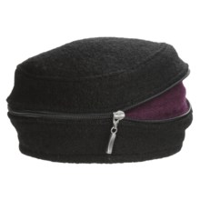 Asian Eye Zippy Wool Beret (For Women) in Black/Magenta - Closeouts