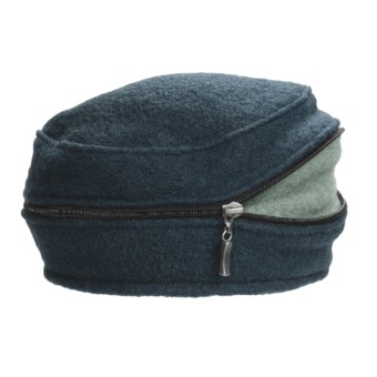 Asian Eye Zippy Wool Beret (For Women) in Teal/Blue