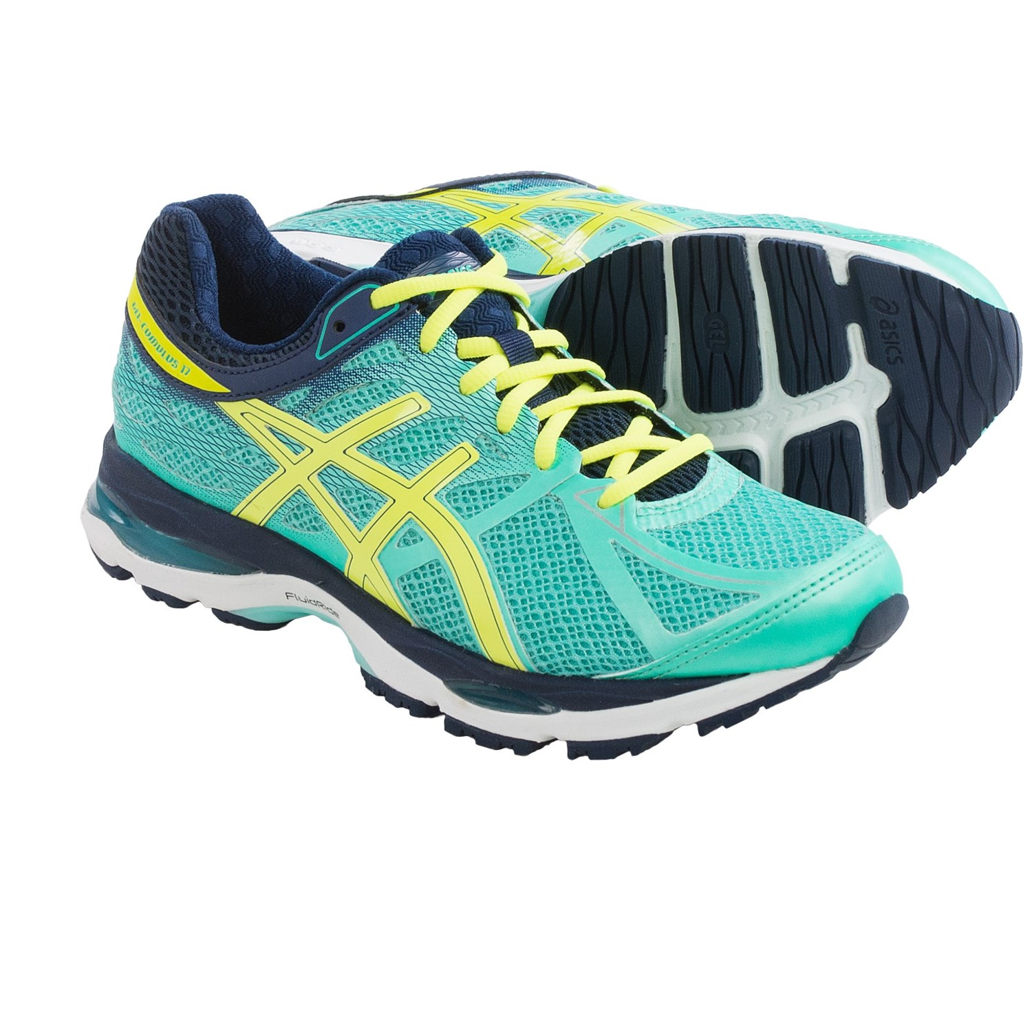 asics gel cumulus 17 womens green