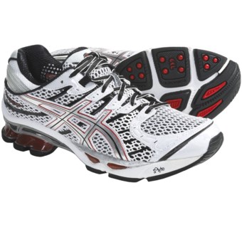 Asics GEL-Kinetic 4 Running Shoes (For Men) in White/Lightning/Flame