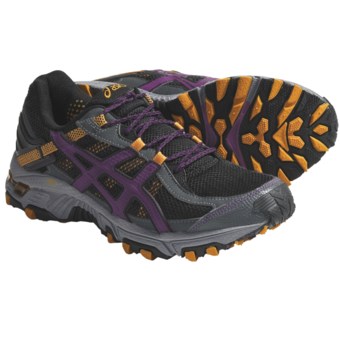 Asics GEL-Trabuco 14 Trail Running Shoes (For Women) in Castle Rock/Plum/Marigold