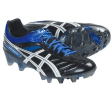 Asics Lethal Tigreor 4 IT Soccer Shoes (For Men) in Black/White/Pacific Blue - Closeouts