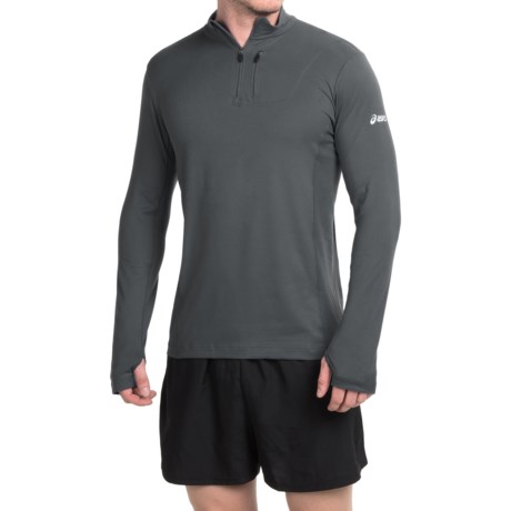 ASICS Team Pullover Shirt Zip Neck, Long Sleeve (For Men)