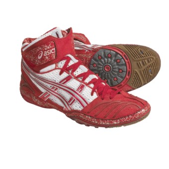 Asics Ultratek Wrestling Shoes (For Men) in Red/Silver/White