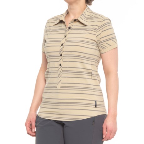 Flylow Aster Shirt - UPF 30+, Short Sleeve (For Women) - CANVAS (STRIPES) (M )