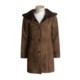 Aston Leather Hooded Suede Stroller Coat - American Lambskin Shearling (For Women)