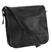Aston Leather Messenger Bag - Large in Black - Closeouts