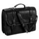 Aston Leather Triple-Compartment Briefcase - Removable Laptop Case