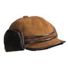 Aston Outdoorsman Sheepskin Hat (For Men) in Suede Gold - Closeouts