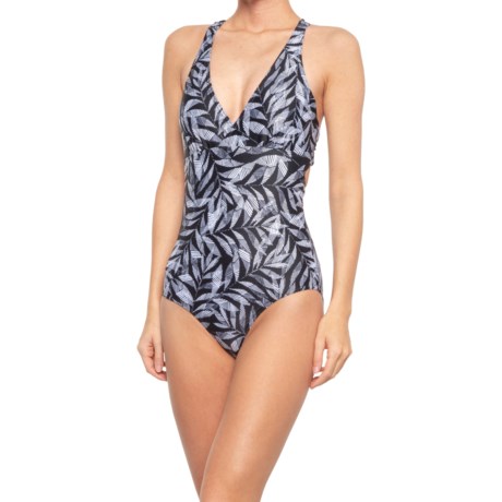 prAna Atalia One-Piece Swimsuit - UPF 50+ (For Women) - BLACK SPRINGTIME (XS )
