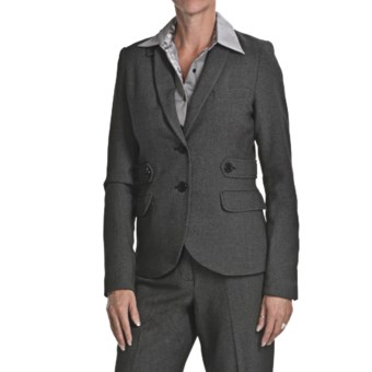 Atelier Luxe Birdseye Jacket - Elbow Patches (For Women) in Black