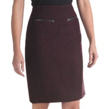 Atelier Luxe Boucle Skirt (For Women) in Black/Burgandy - Closeouts