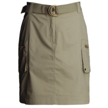 Atelier Luxe Casual Cotton Skirt -Pocketed (For Women) in Olive - Closeouts