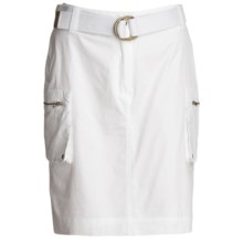 Atelier Luxe Casual Cotton Skirt -Pocketed (For Women) in White - Closeouts