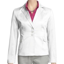 Atelier Luxe Cotton Sateen Jacket (For Women) in White - Closeouts