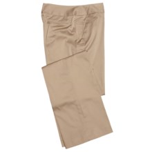 Atelier Luxe Cotton Sateen Pants (For Women) in Khaki - Closeouts
