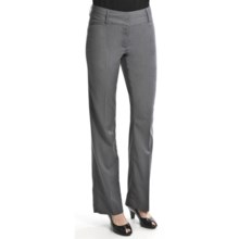 Atelier Luxe Micro-Stripe Reg Leg Pants (For Women) in Grey/White - Closeouts
